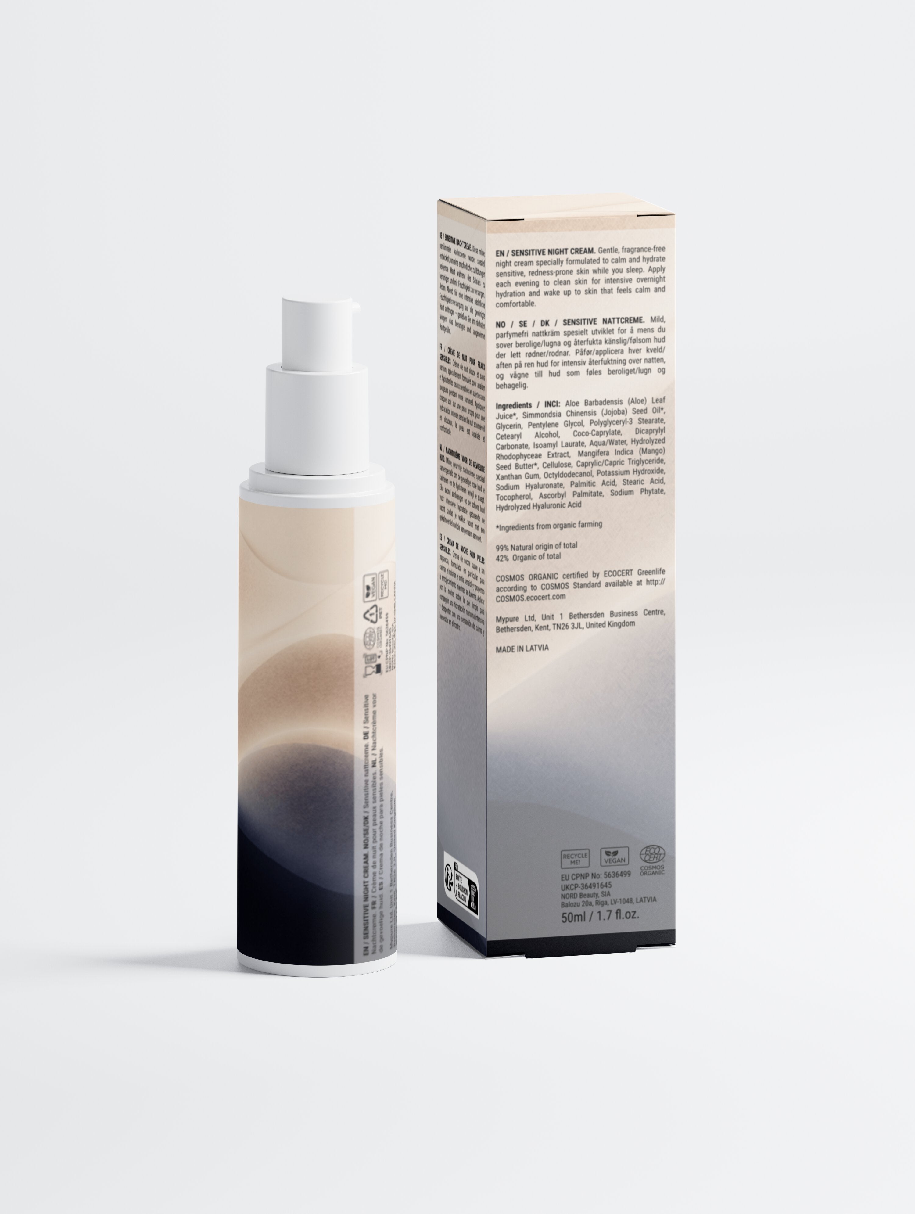 Sensitive Skin Overnight Cream, Fragrance-Free