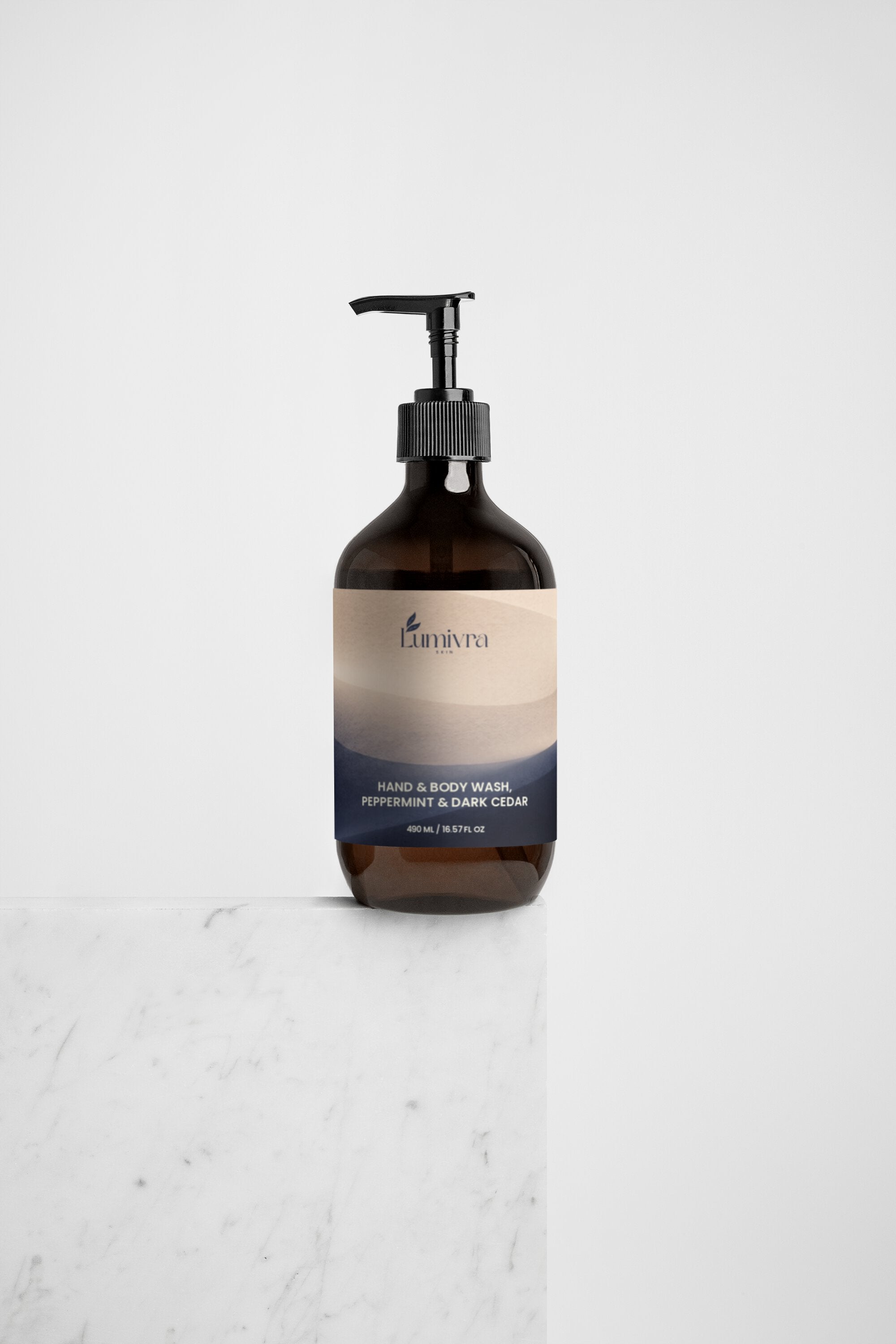 Hand & Body Wash, Peppermint & Dark Cedar